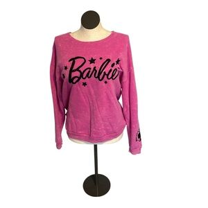 Barbie Women's Starry Pink Crew Neck Sweater